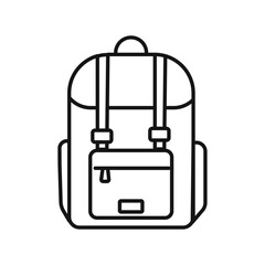 Backpack icon vector set collection for web