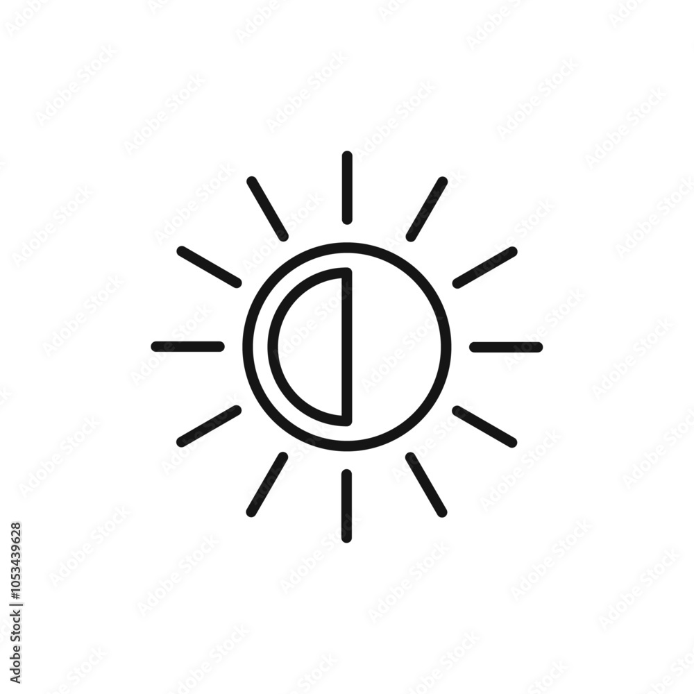 Poster Brightness icon vector set collection for web