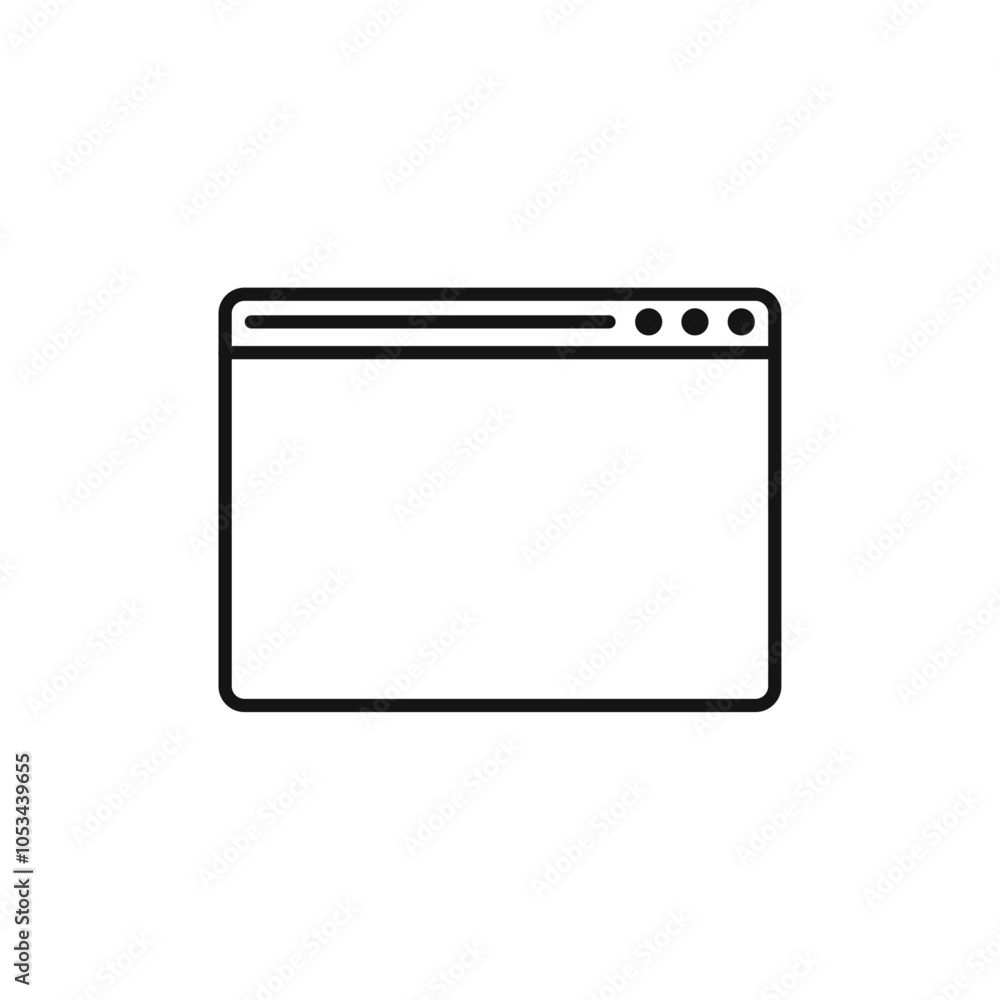 Poster browser window icon vector set collection for web