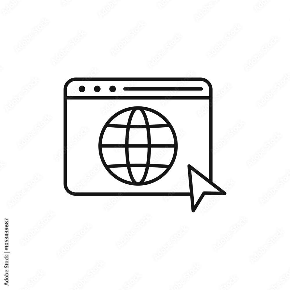 Poster browsing icon vector set collection for web