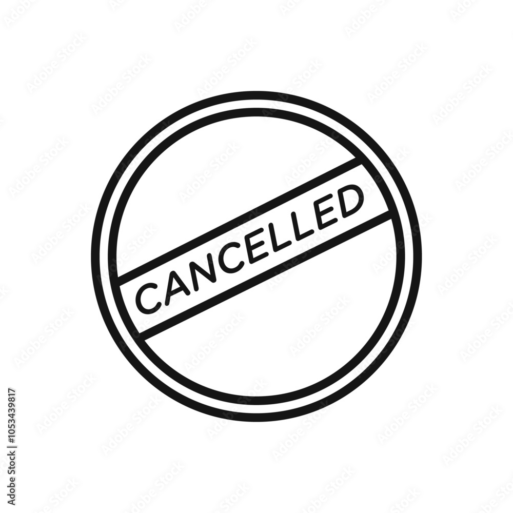 Poster cancel icon vector set collection for web