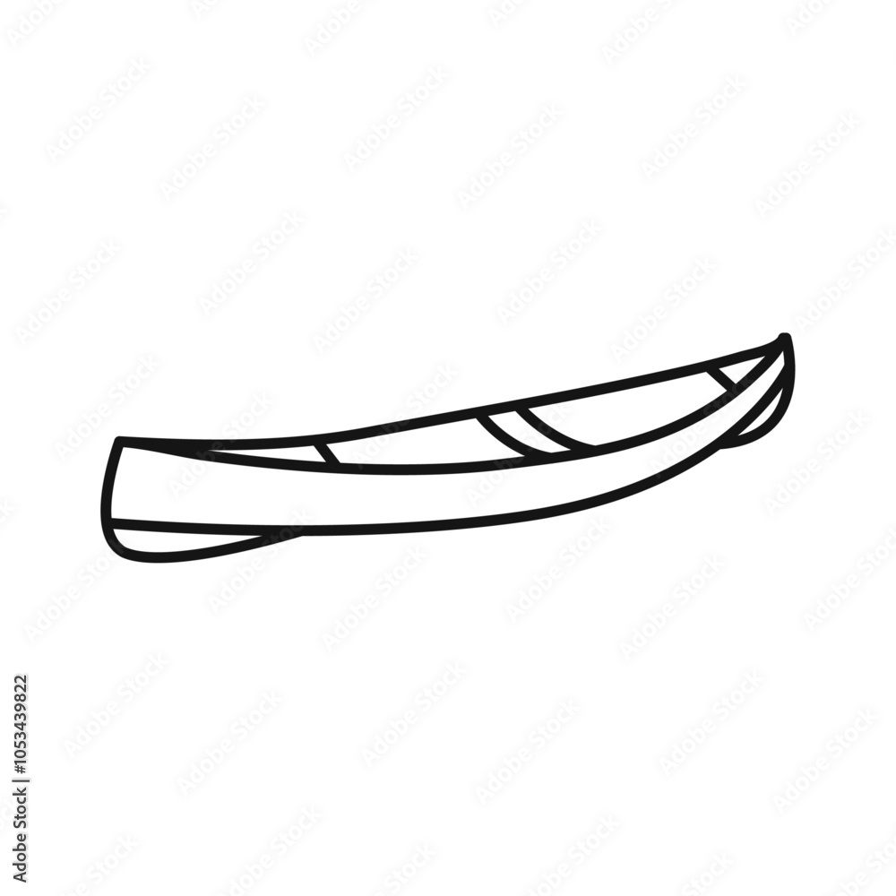 Poster canoe icon vector set collection for web