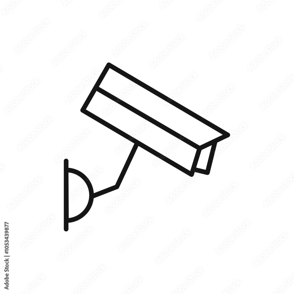Poster cctv icon vector set collection for web