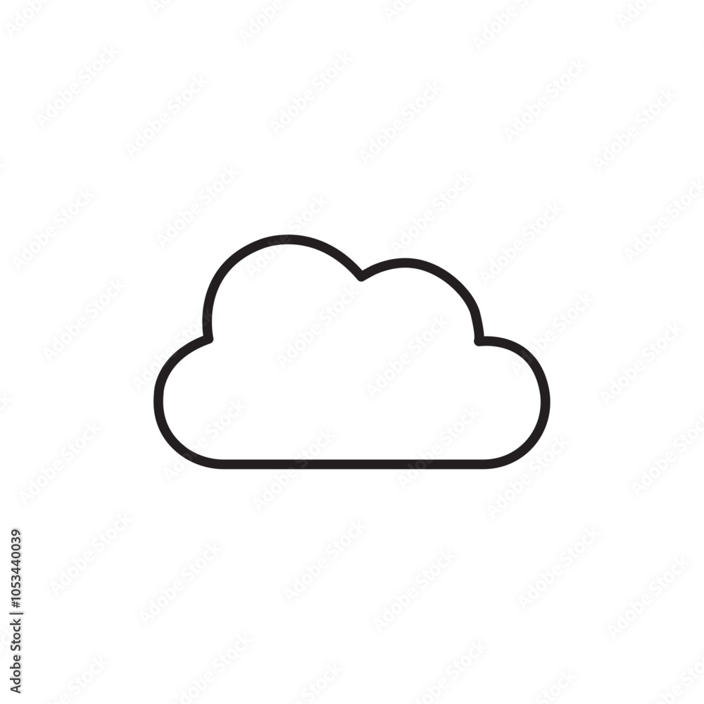 Poster cloud icon vector set collection for web