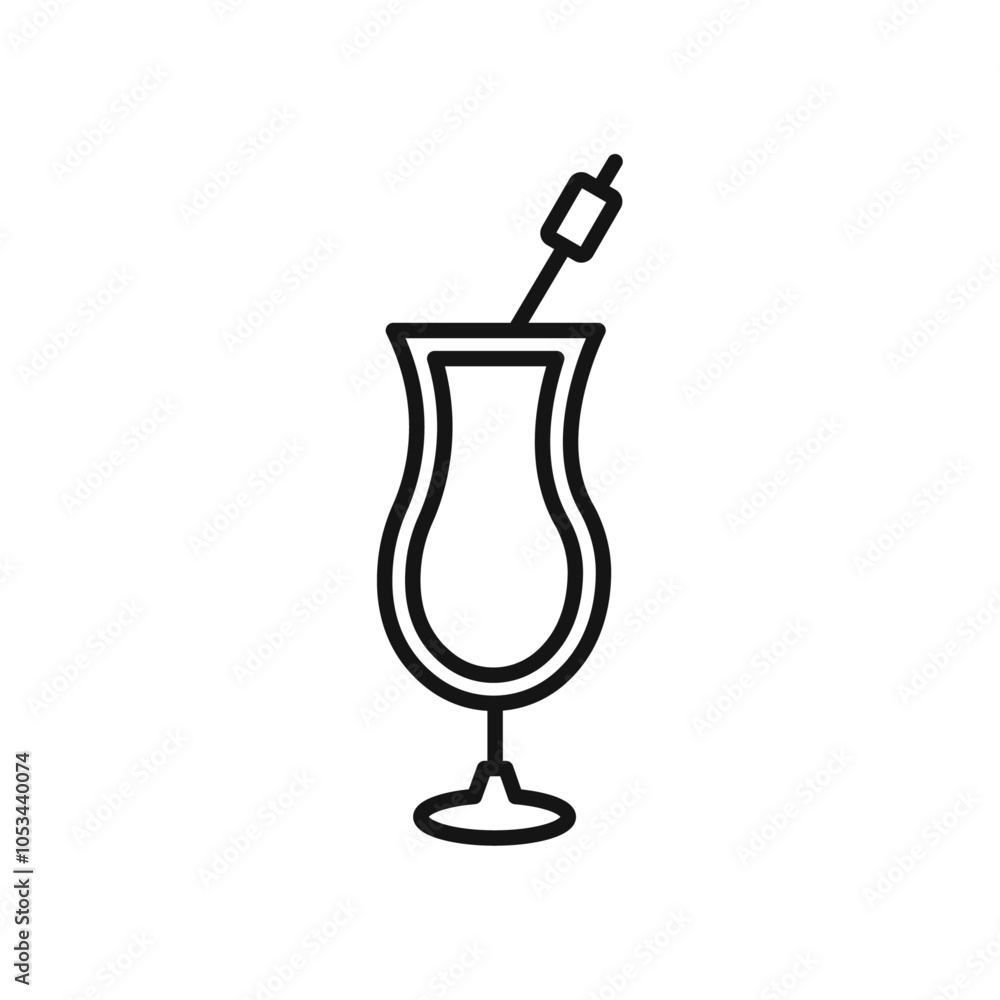 Poster cocktail icon vector set collection for web