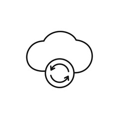Cloud sync icon vector set collection for web