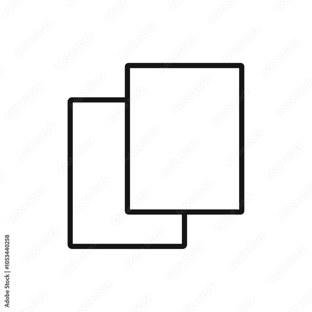 Poster copy icon vector set collection for web