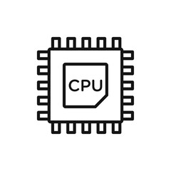CPU icon vector set collection for web