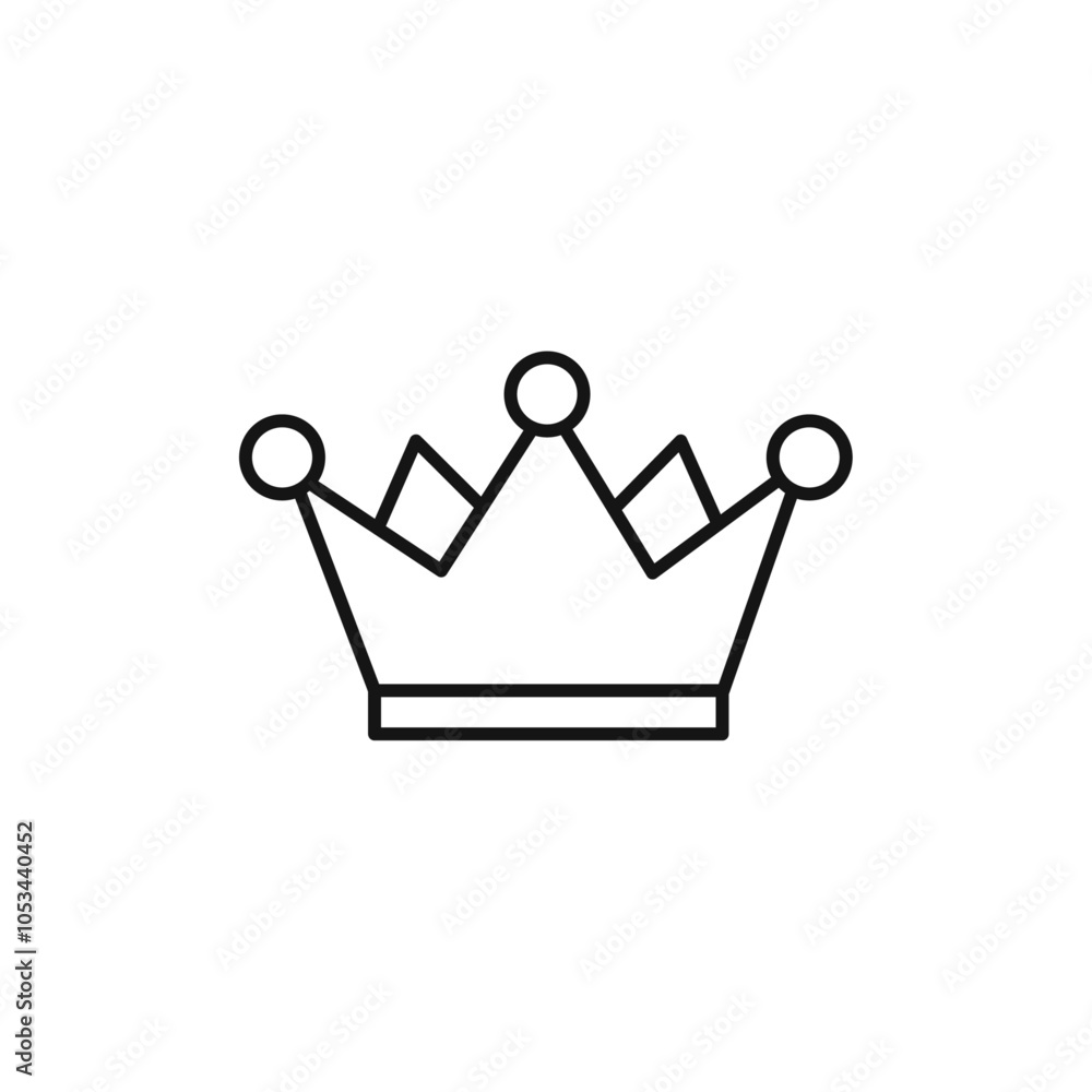 Poster crown icon vector set collection for web