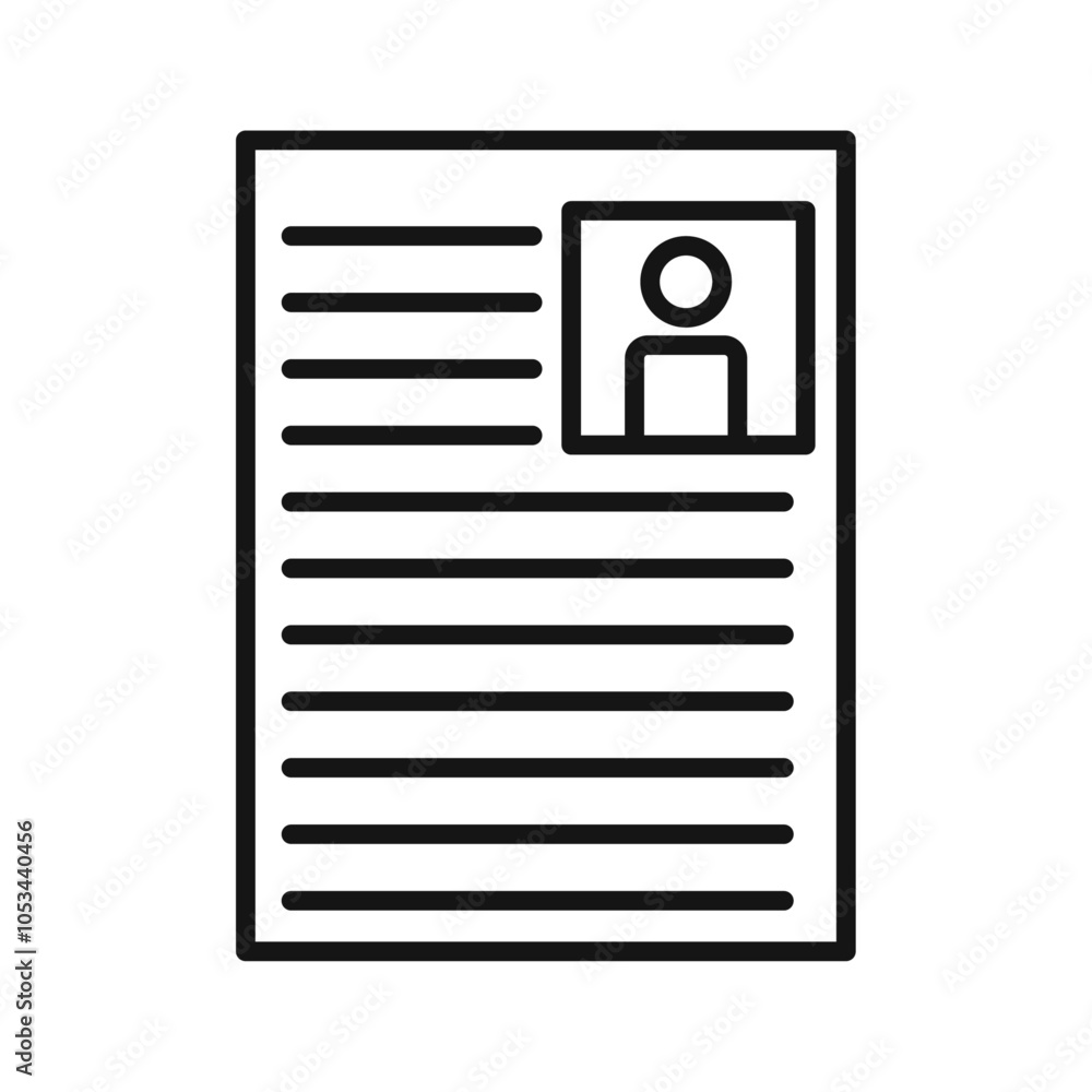 Poster cv icon vector set collection for web