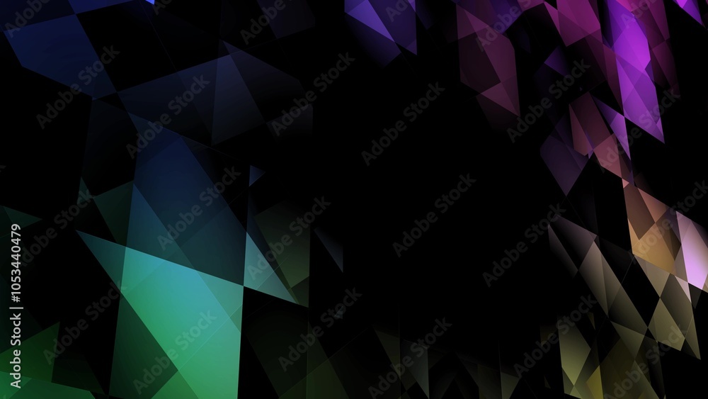 Poster abstract rotating pixel shape minimal background