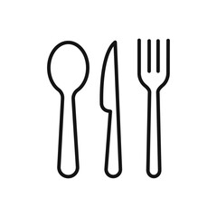 Cutlery icon vector set collection for web
