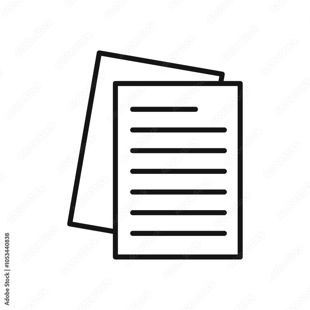 Poster document icon vector set collection for web