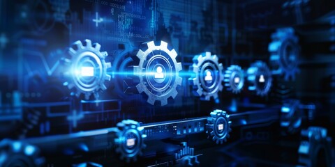 Gears Icon Representing Automation Technology