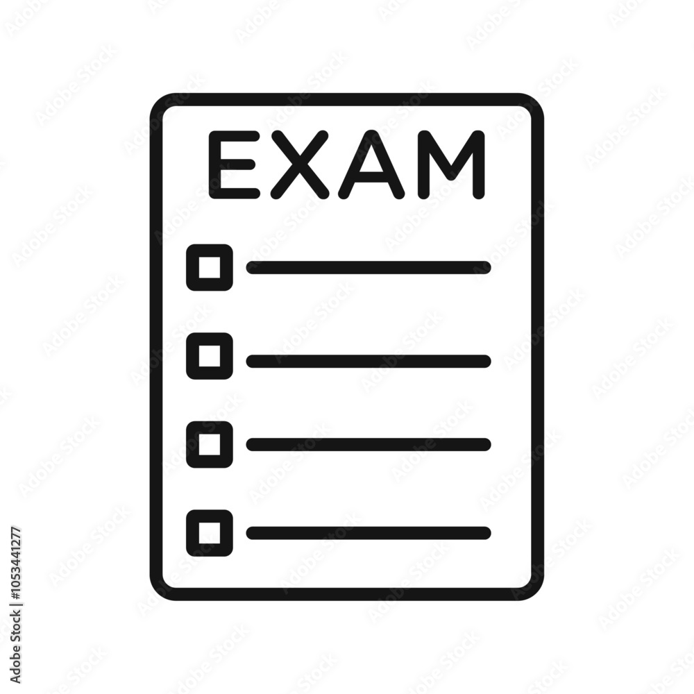 Poster exam icon vector set collection for web