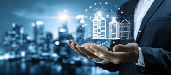 Fototapeta premium The business concept of property management plays a vital role in real estate management.