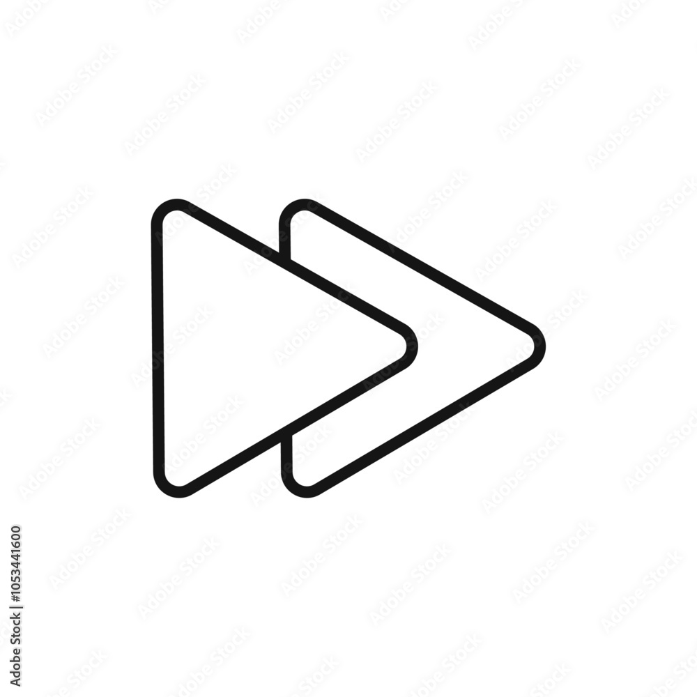 Poster fast forward icon vector set collection for web