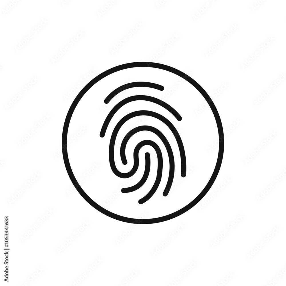 Poster Fingerprint icon vector set collection for web