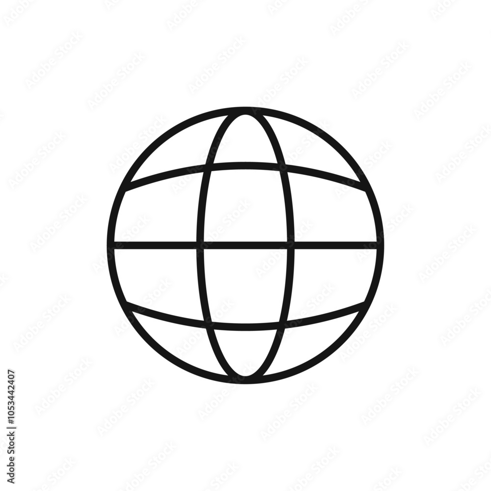Poster globe icon vector set collection for web