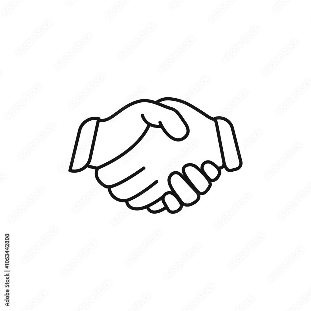 Poster Handshake icon vector set collection for web