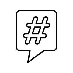 Hashtag icon vector set collection for web