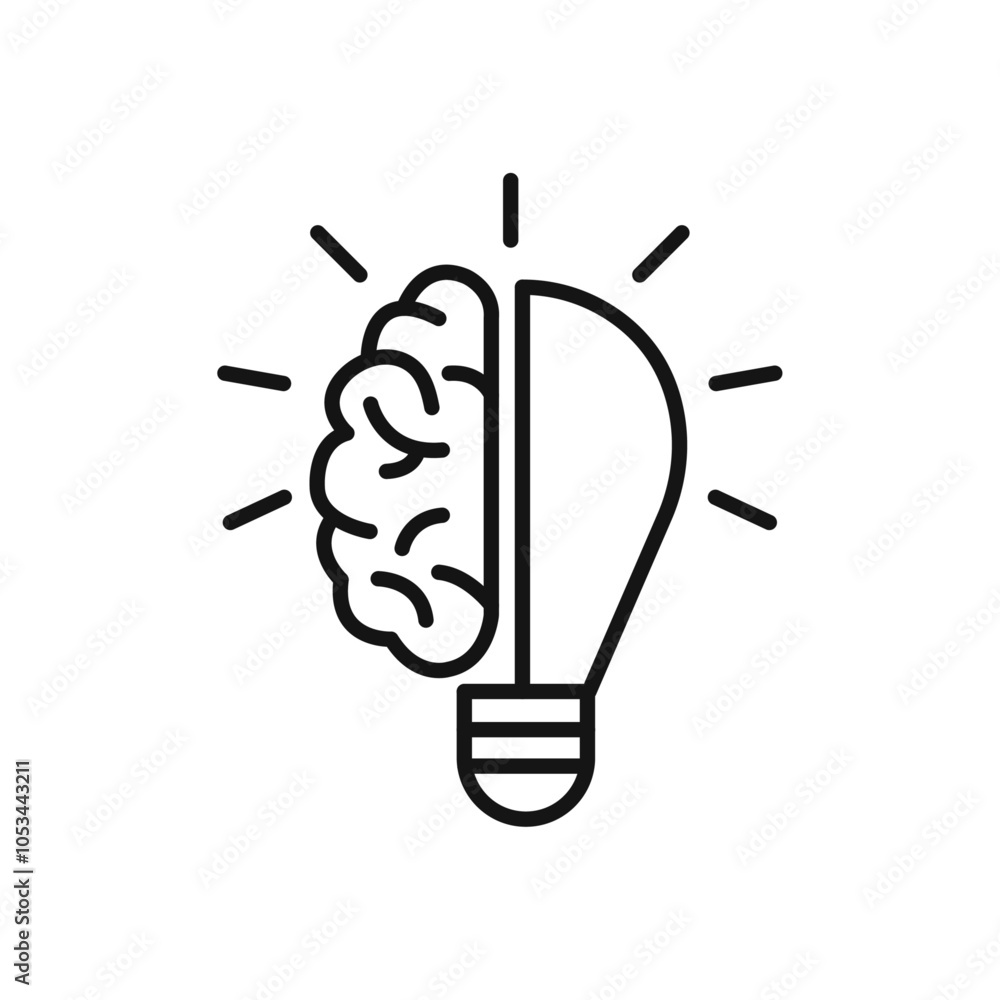 Poster idea icon vector set collection for web