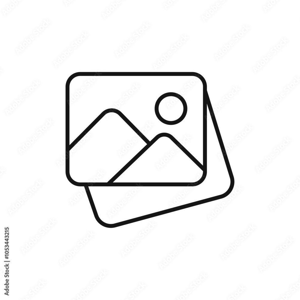 Poster image icon vector set collection for web