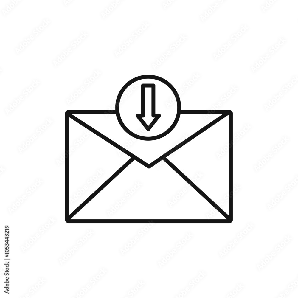 Poster inbox icon vector set collection for web