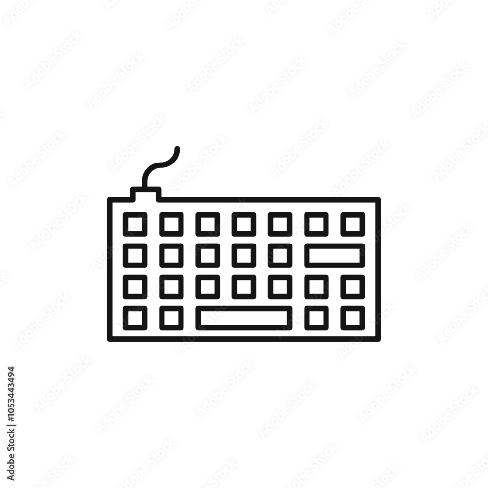 Poster keyboard icon vector set collection for web
