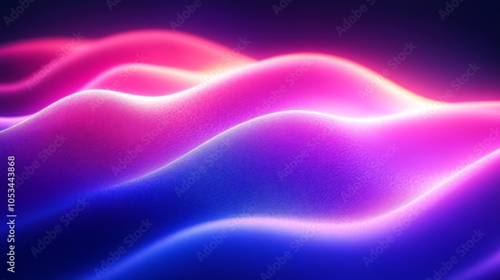 Aufkleber vibrant colored waves of light create an intriguing abstract composition.