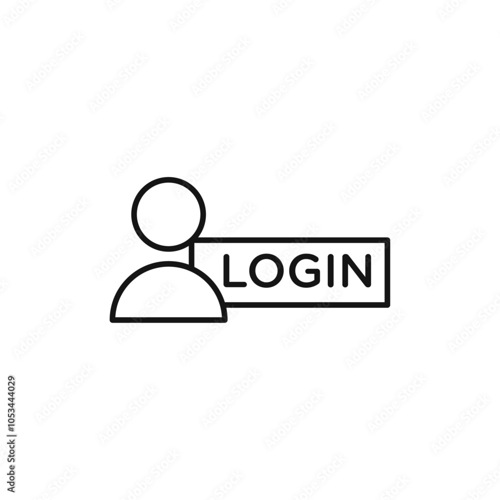 Poster Log in icon vector set collection for web