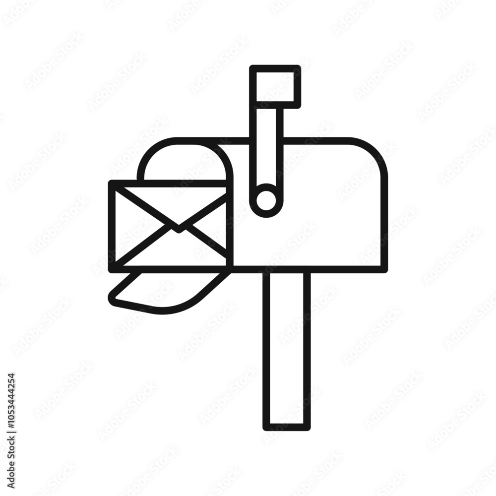 Aufkleber mailbox icon vector set collection for web