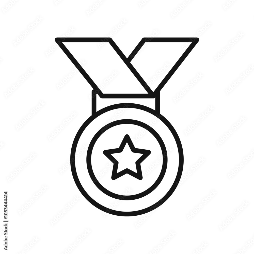 Poster Medal icon vector set collection for web