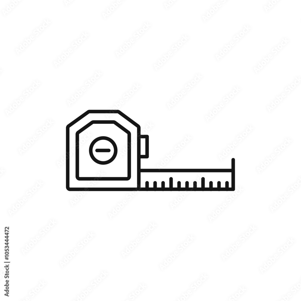 Poster meter tape icon vector set collection for web
