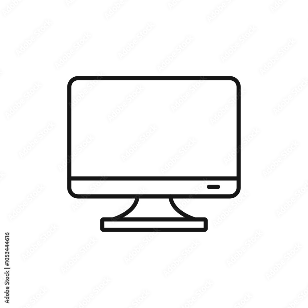 Poster monitor icon vector set collection for web