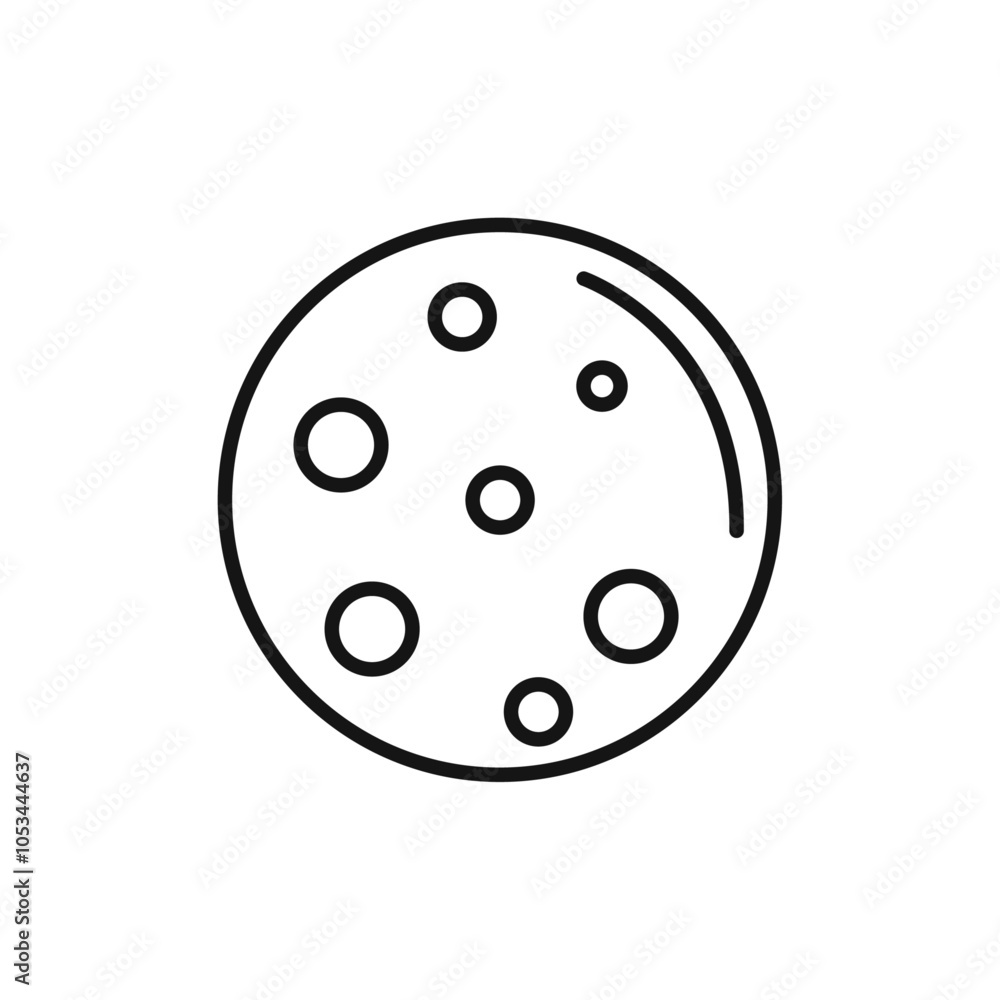 Poster moon icon vector set collection for web