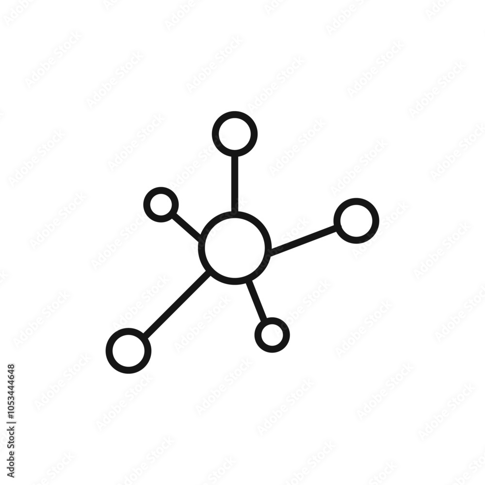 Poster molecule icon vector set collection for web