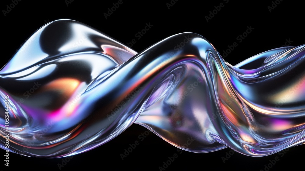 Aufkleber a mesmerizing display of fluidity and color contrasts.