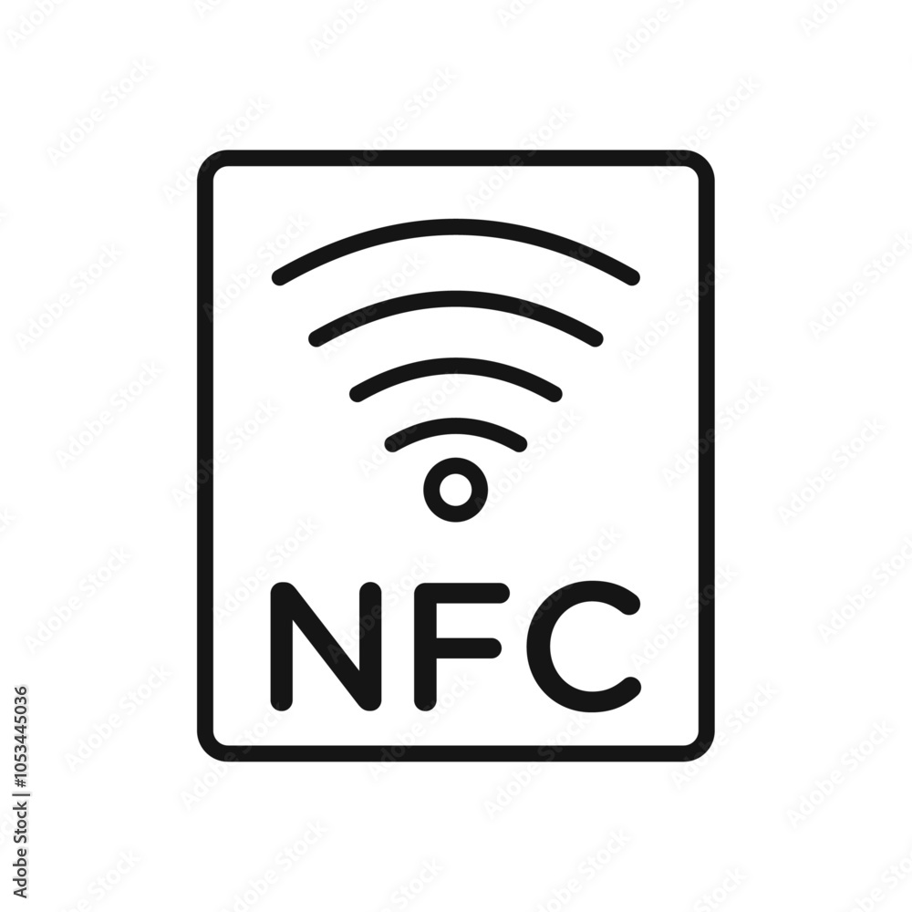 Poster nfc icon vector set collection for web
