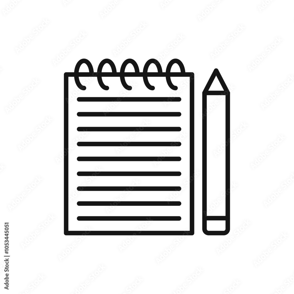 Poster notepad icon vector set collection for web