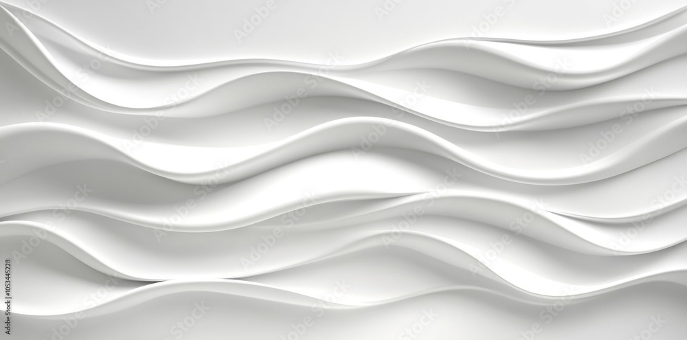 Poster isolated white waves create a serene and tranquil visual.