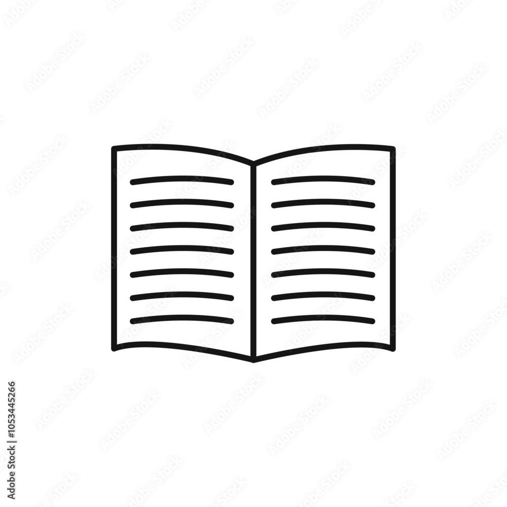 Poster Open Book icon vector set collection for web