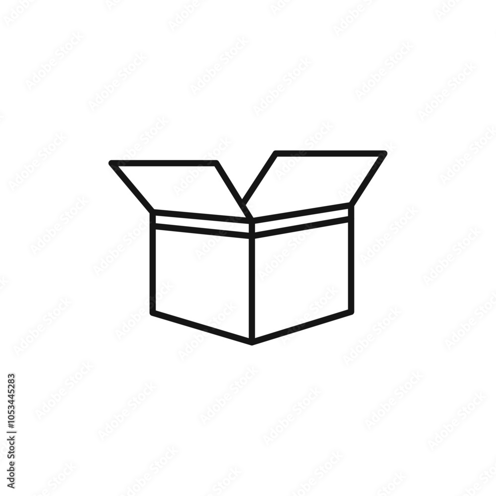 Poster open box icon vector set collection for web