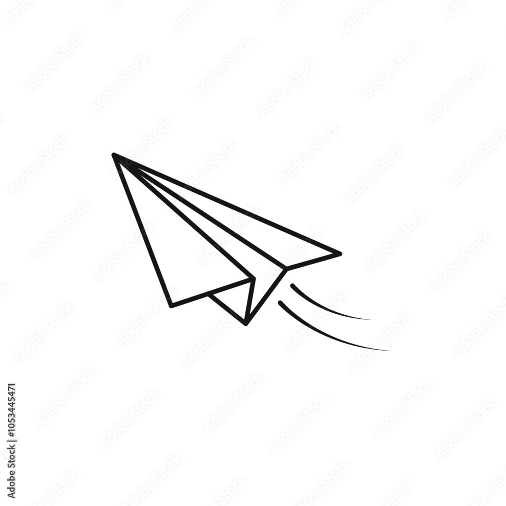 Poster paper plane icon vector set collection for web