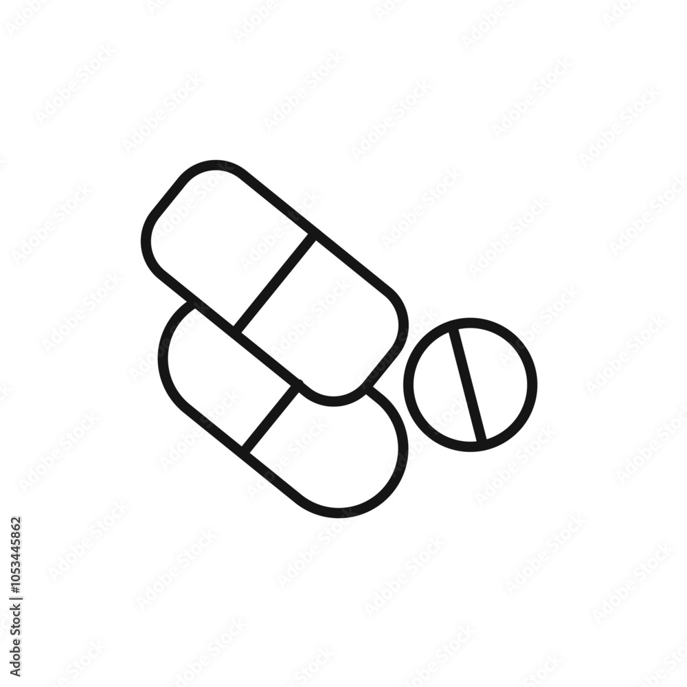 Poster pill icon vector set collection for web