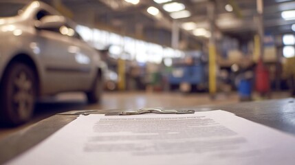 Insurance Policy Document Highlights Car Service