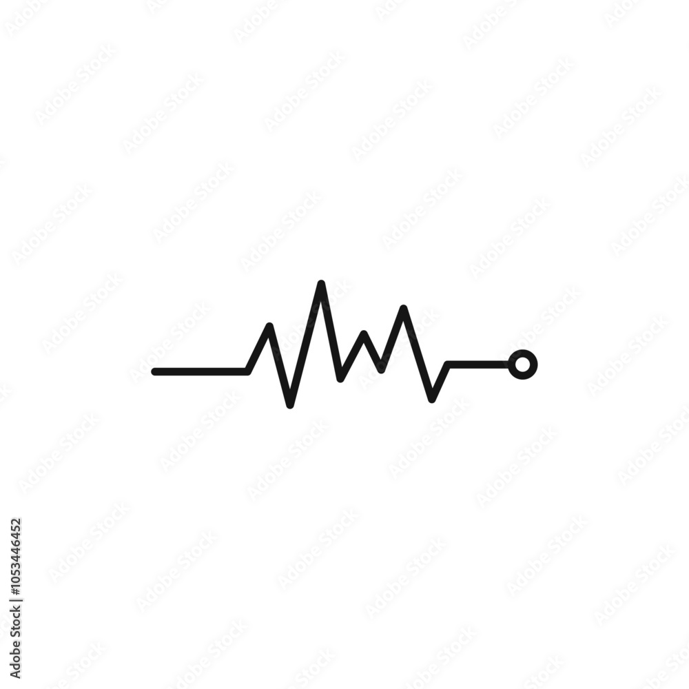Poster pulse icon vector set collection for web