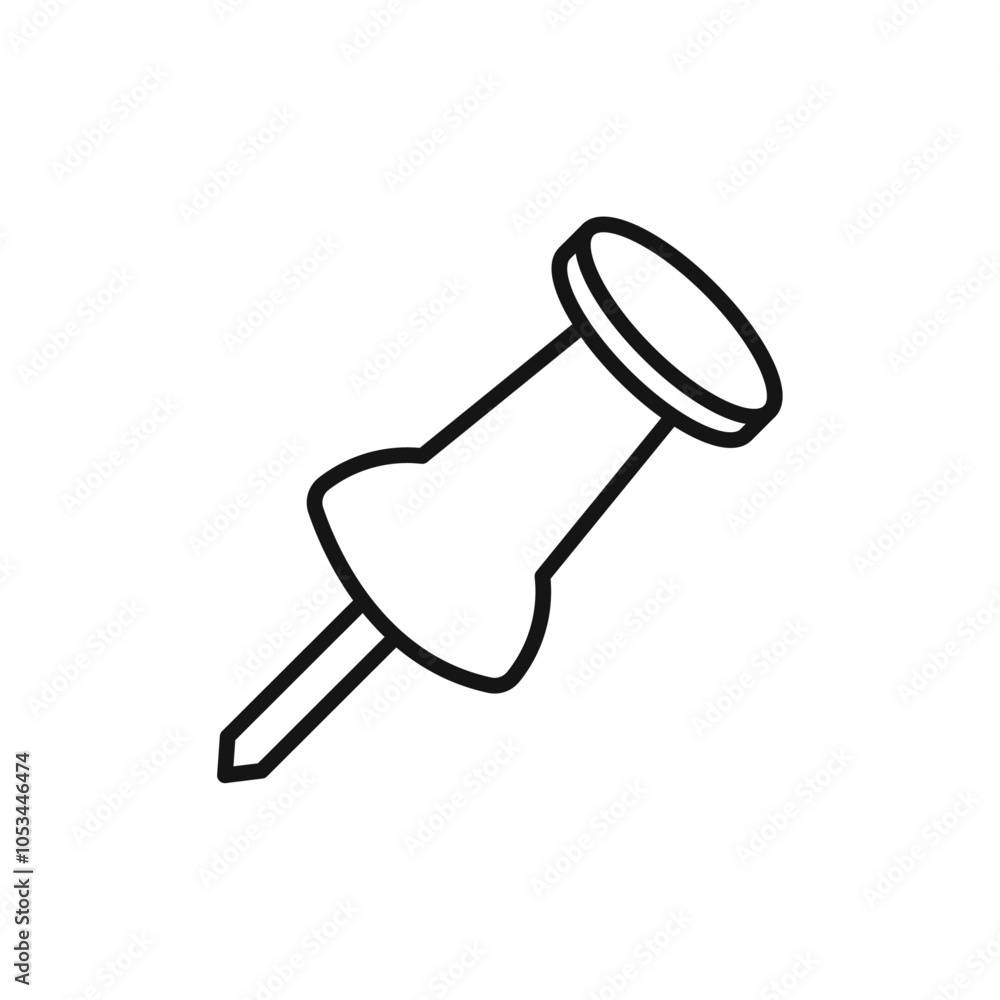 Poster push pin icon vector set collection for web