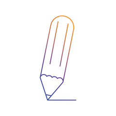 pencil gradient icon with white background vector stock illustration