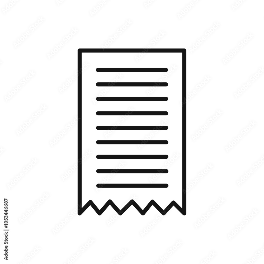 Poster receipt icon vector set collection for web
